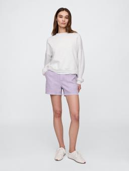 4" High Rise SuperSoft Denim Utility Shorts