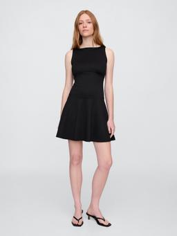 Boatneck Mini Dress