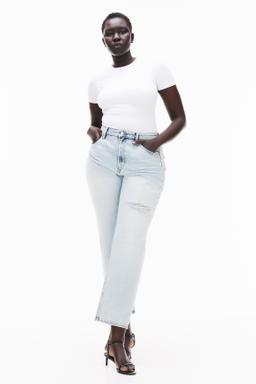 Curvy Fit Slim Straight High Ankle Jeans