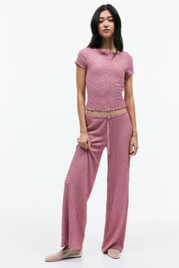 Crinkled Drawstring Pants