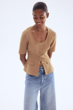 Short-Sleeved Cardigan