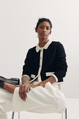 Textured-Knit Cardigan