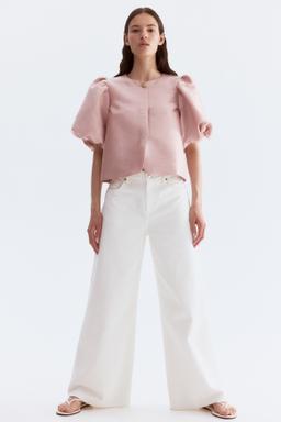 Balloon-Sleeved Blouse