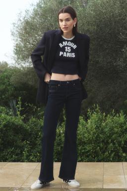 Low Rise Flared Leg Jeans