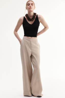Wide-Leg Dress Pants