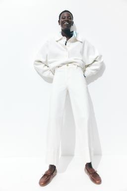 High Rise Wide Leg Cropped Jeans