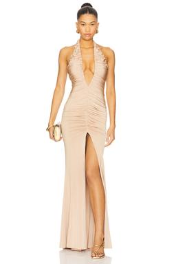 Chest And Leg Long Dress