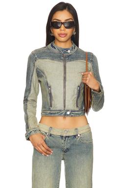 Roxie Denim Moto Jacket