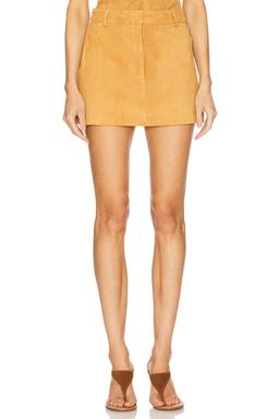 Leather Suede Mini Skirt