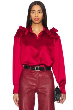 Flor Satin Button Down Shirt