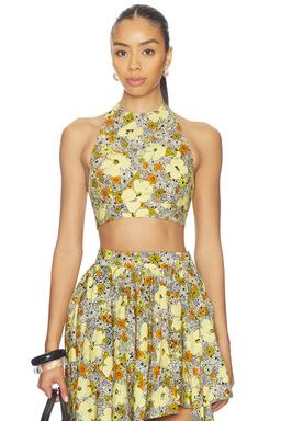 Orange Blossom Halter Neck Top