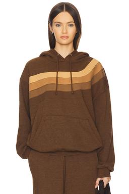 Wave Stripe 4 Relaxed Pullover Hoodie