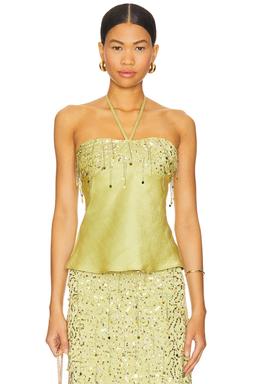 Yasmin Hand Beaded Halter Neck Top