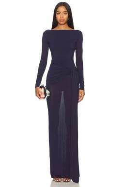 Gathered Jersey Maxi Dress