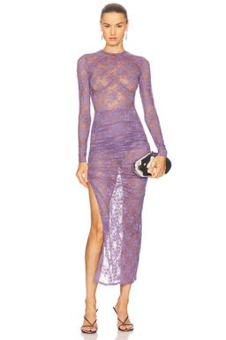 Long Sleeve Tucked Dress