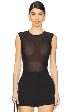 Sleeveless Power Mesh Bodysuit