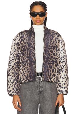 Leni Leopard Padded Bomber