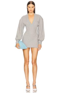 Long Sleeve Fleece Mini Dress