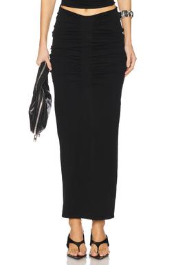 Ruched Maxi Skirt