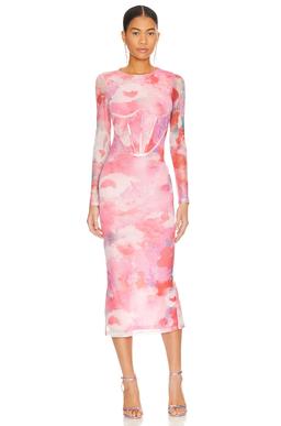 Lena Mesh Midi Dress