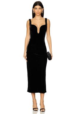 Brooklyn Velour Midi Dress