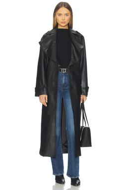 Reilia Vegan Leather Coat