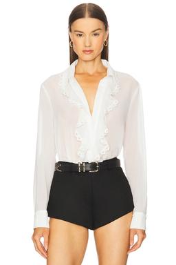 Jolanda Lace Trim Frill Shirt