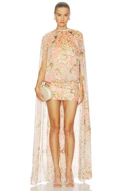 Mini Dress With Cape