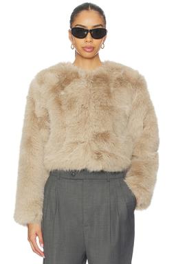 Crop Faux Fur Coat