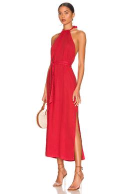 Smocked Waist Halter Midi Dress