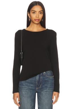 Long Sleeve Open Cowl Back Top