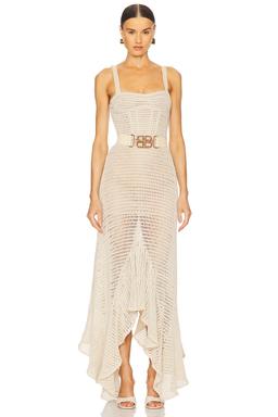 Herrera Desert Crochet Gown
