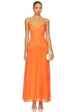 Jennelyn Chiffon Pleated Gown