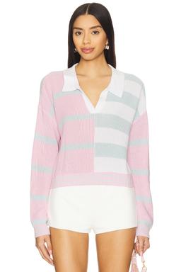 Colorblock Cropped Stripe Polo