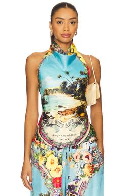 Cowl Neck Halter Top