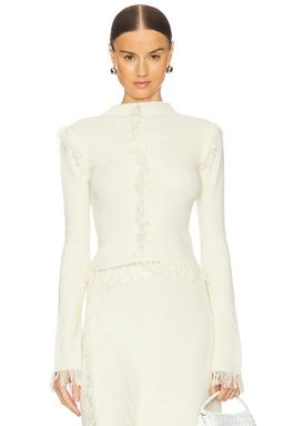 Albi Fringe Knit Top