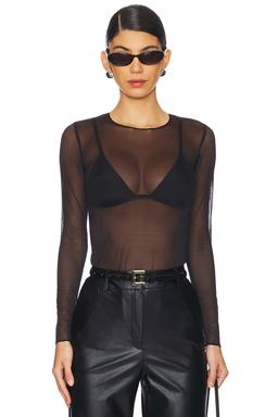 Chic Mesh Long Sleeve Tee