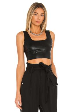 Faux Leather Crop Top