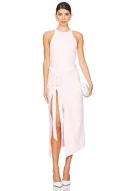 Satin Bow Detail Midi Dress