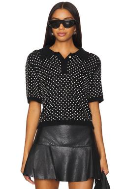 Crystal Knit Polo Top