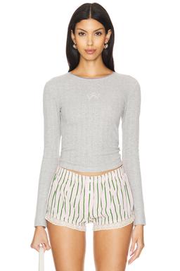 Lua Long Sleeve Pointelle Top