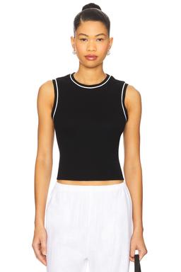 Baby Rib Contrast Tank Top