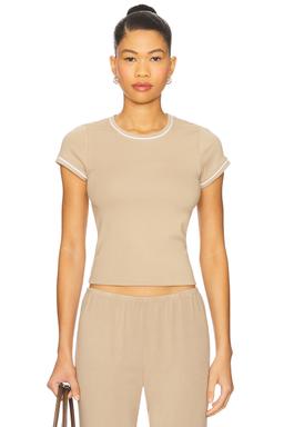 Baby Rib Contrast Tee