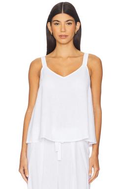Linen Blend V Neck Cami