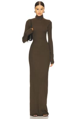 Long Sleeve Turtleneck Maxi Dress