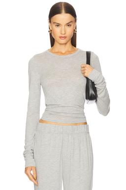 Fitted Crewneck Long Sleeve Top