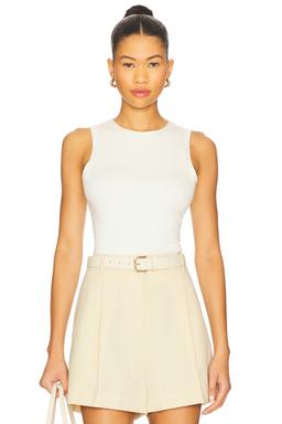 Sleeveless Crewneck Soft Jersey Top