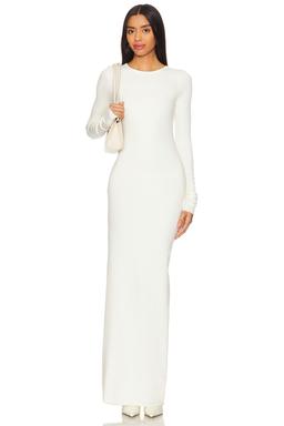 Long Sleeve Crewneck Maxi Dress