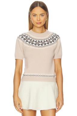 The Short Sleeve Cashmere Fairisle