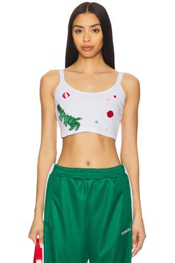 Multipatch Dinosaur Cropped Tank Top